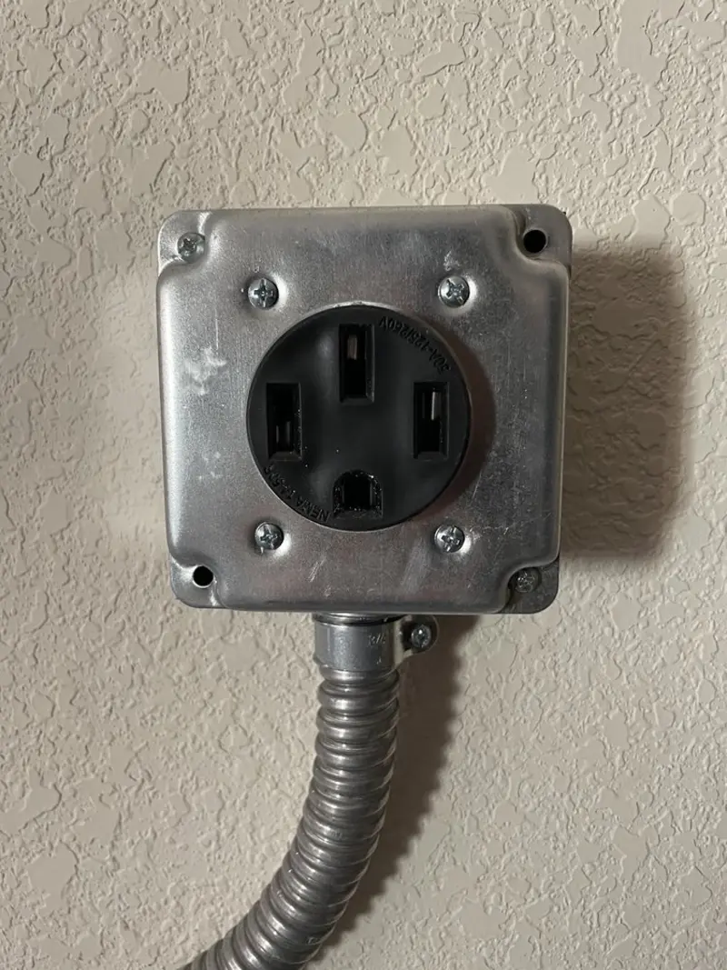NEMA 14-50 outlet installed for Electrical Panel Upgrade in Red Bay